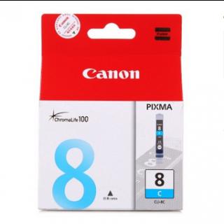 佳能（Canon）CLI-8C 青色墨盒（适用于佳能IP4500 MP610 IP3300 IP4200 IP4300 IP5200 IP5200R IP5300 IP6600D IP6700D ）